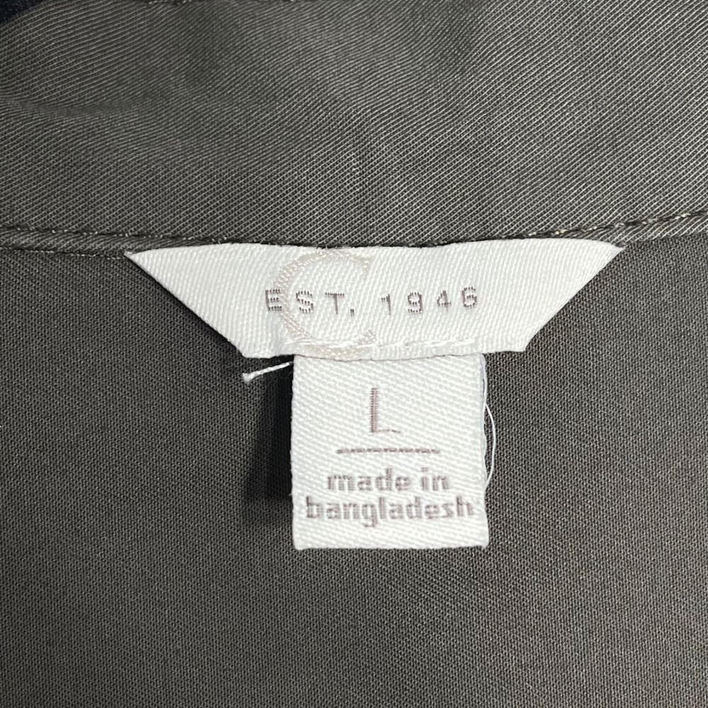 Cato Est. 1946 Women Large Olive Green Cotton Belted Utility Jacket Button Front - Picture 5 of 8